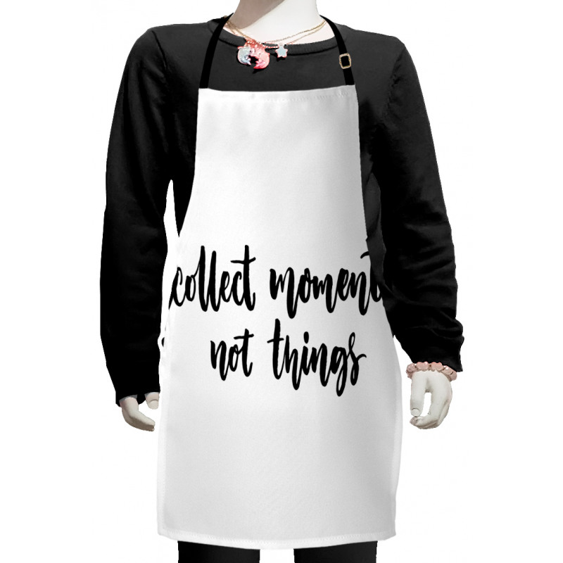 Monochrome Words Simplistic Kids Apron