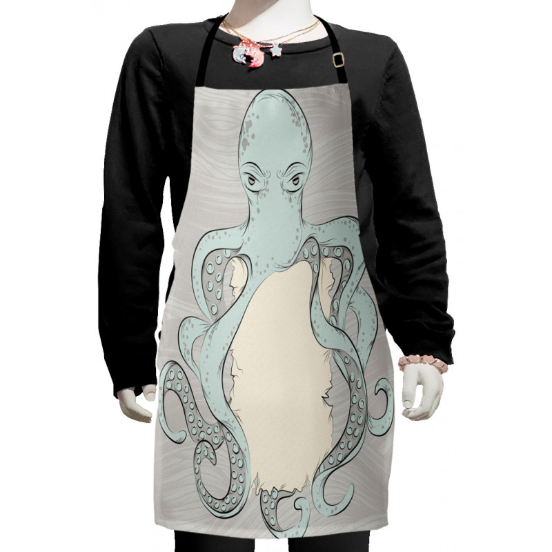 Messy Grumpy Octopus Kids Apron