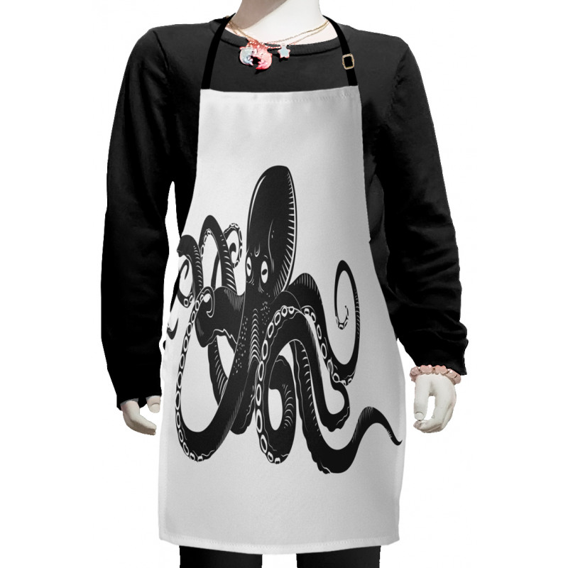 Curling Tentacles Curl Kids Apron