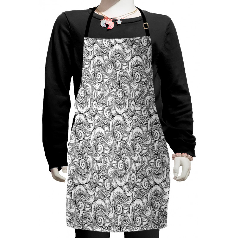 Many Octopus Arms Curls Kids Apron