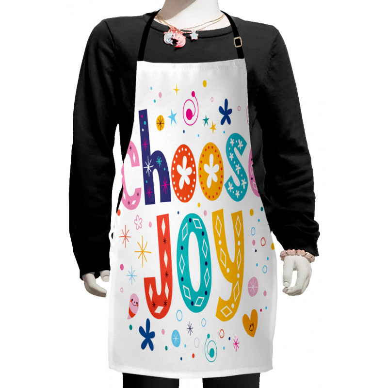 Doodle Style Calligraphy Kids Apron