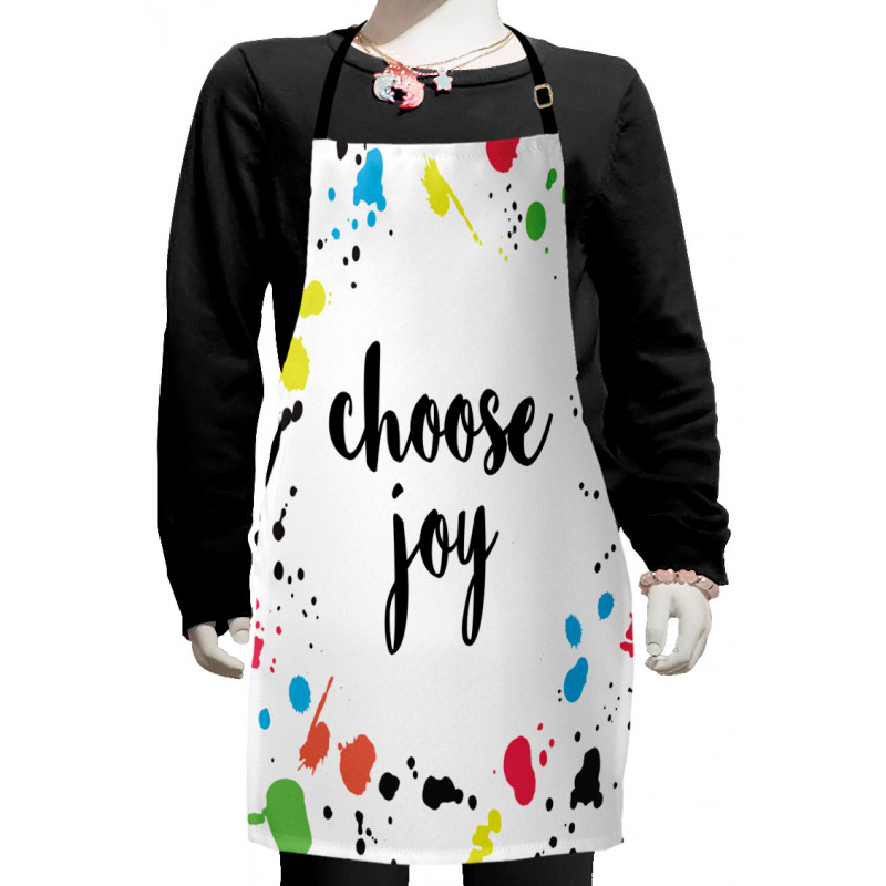 Typographic Theme Blots Kids Apron