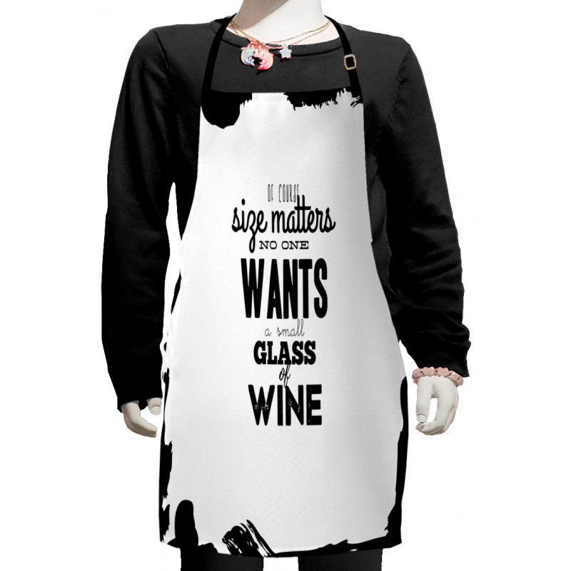 Funny Drinking Words Wine Kids Apron