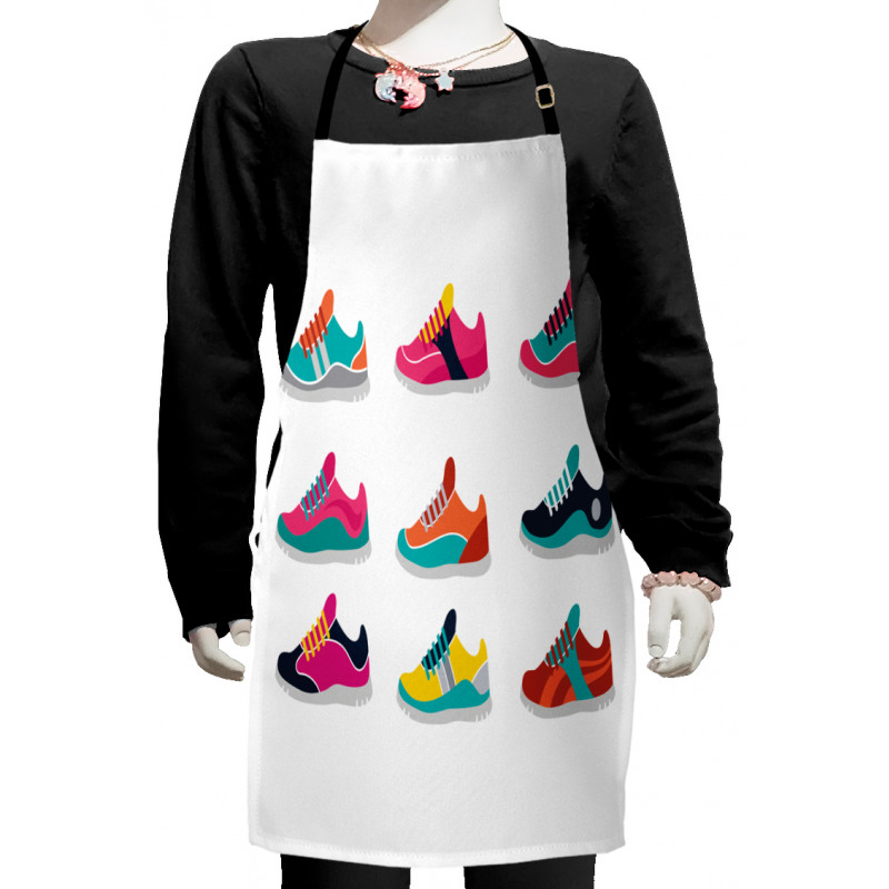 Arrangement of Footwear Kids Apron