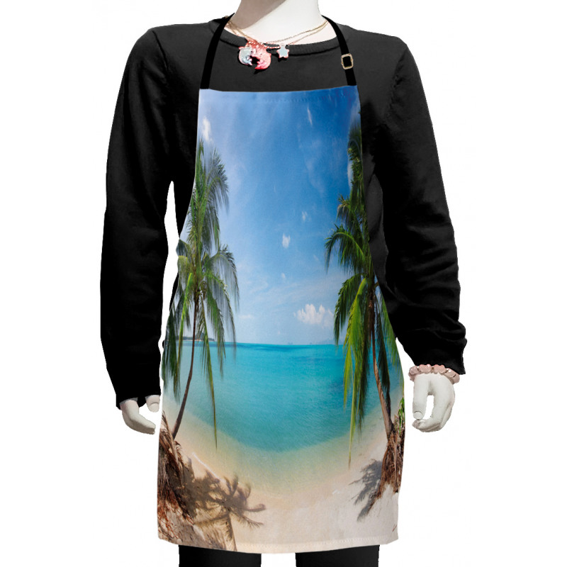 Panoramic View Beach Kids Apron