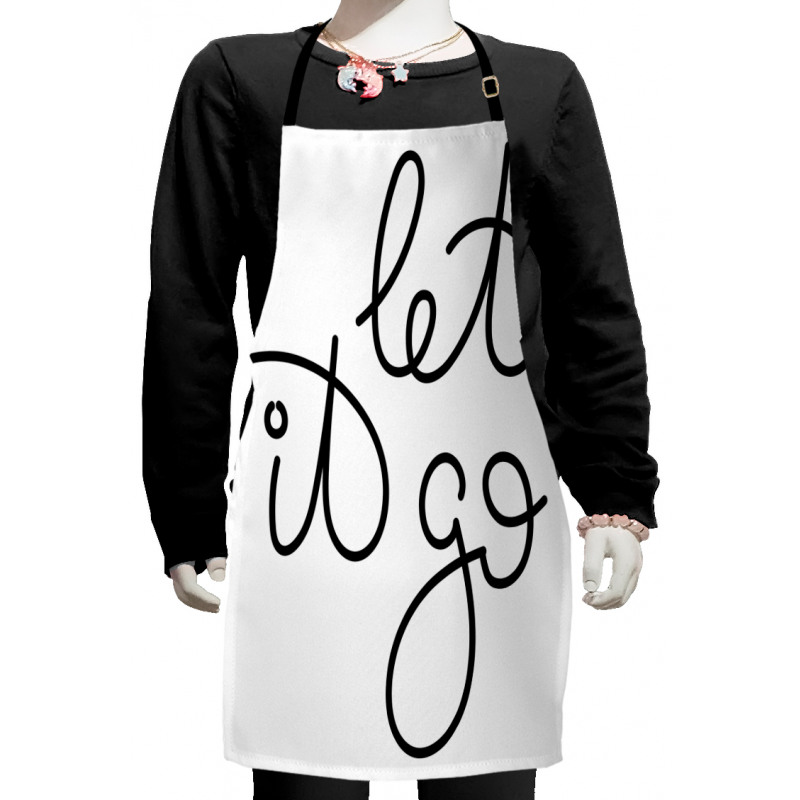 Simple Cursive Typography Kids Apron