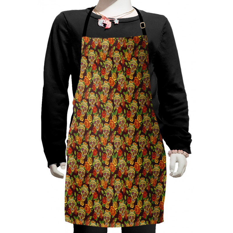 Diamond Flowers Leaves Kids Apron