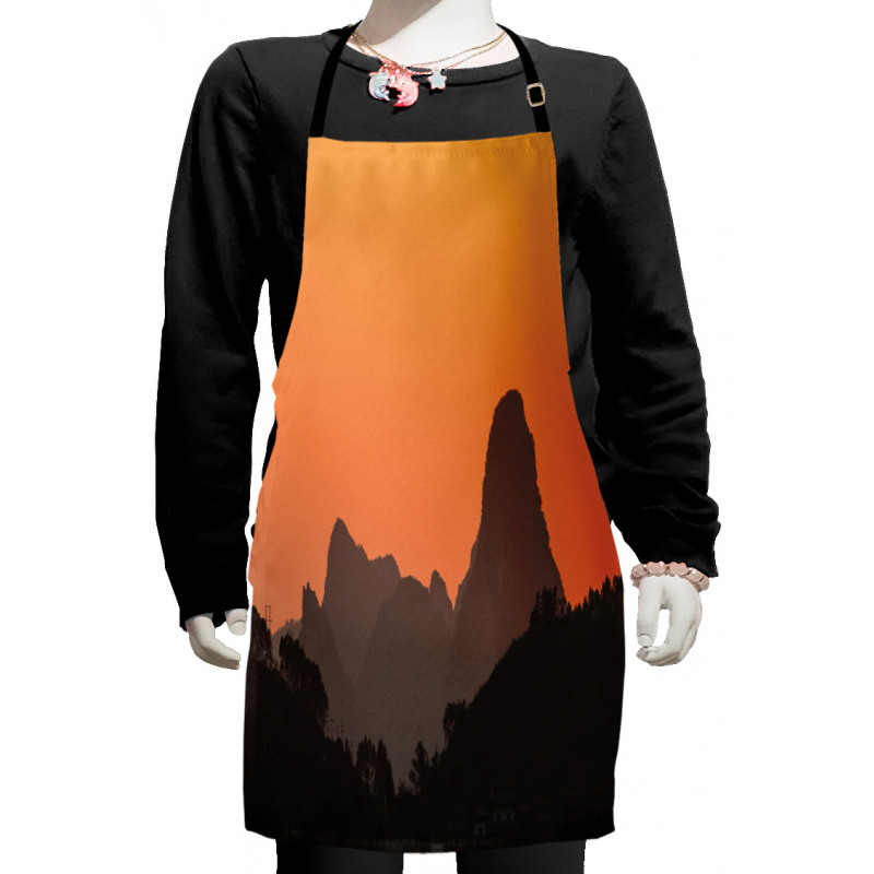 Tangerine Sky Mountainous Kids Apron