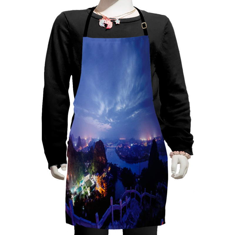 Nighttime Display of City Kids Apron