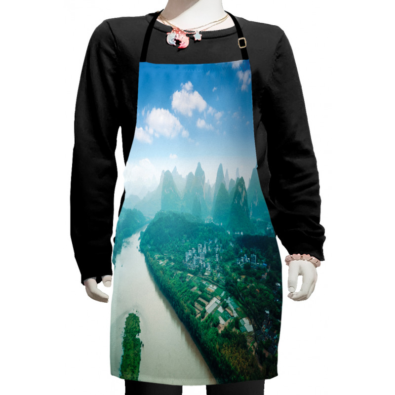 Aerial View of Yangshuo Area Kids Apron