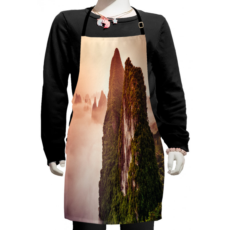 Highland Foggy Mystic Sky Kids Apron