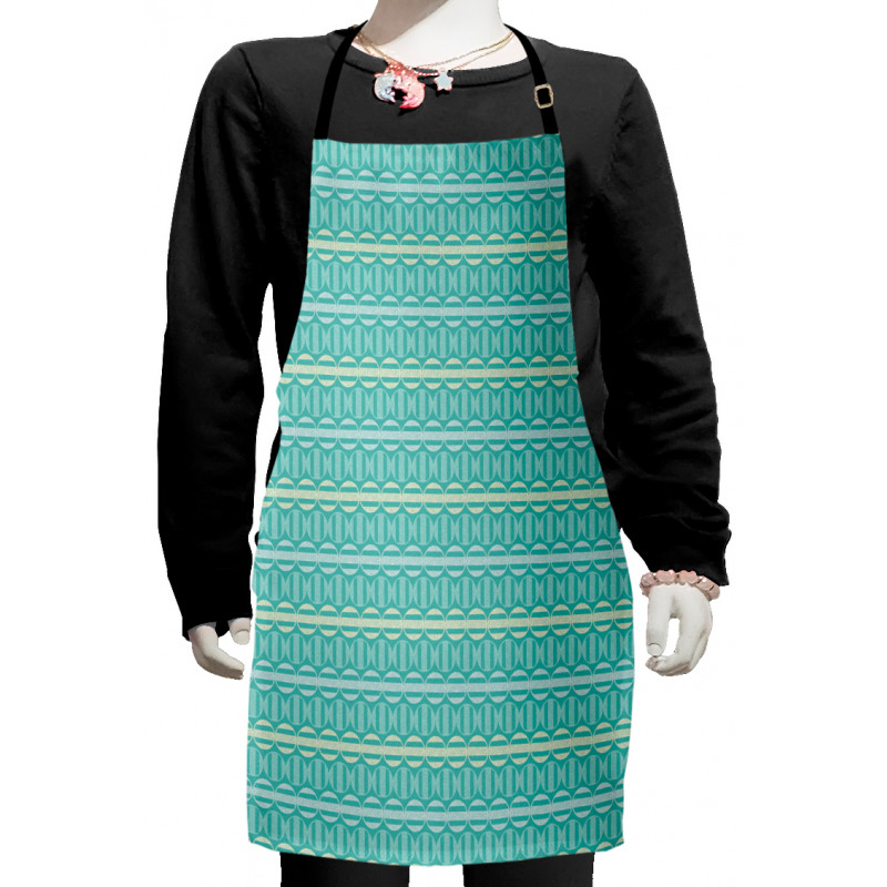 Striped Round Polka Dot Kids Apron