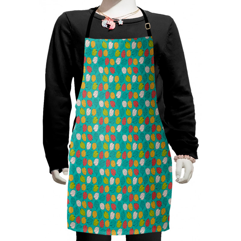 Colorful Abstract Leaves Art Kids Apron