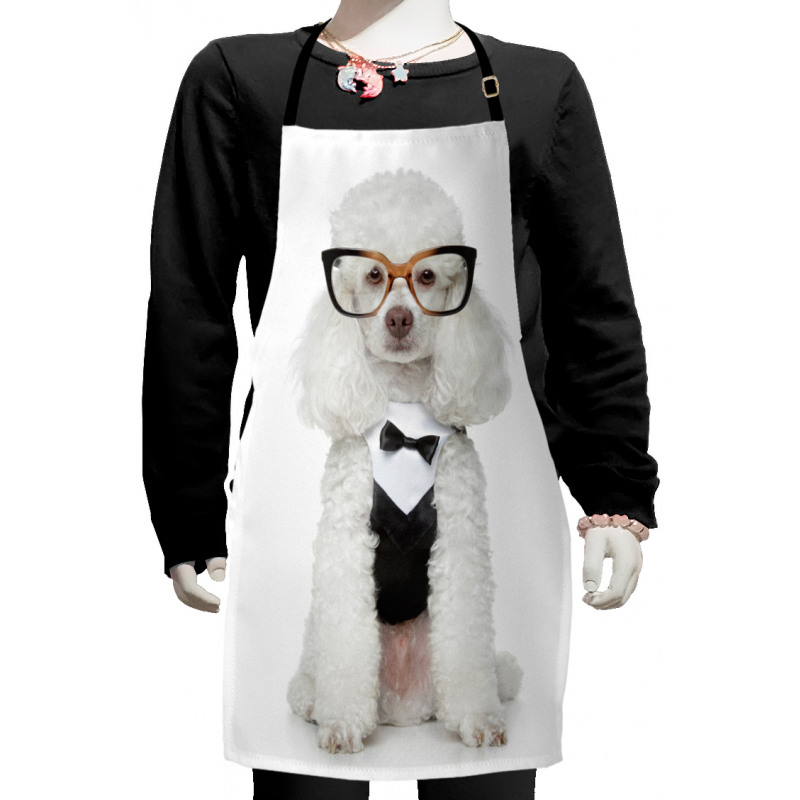 Groomed Doggie in Tuxedo Kids Apron