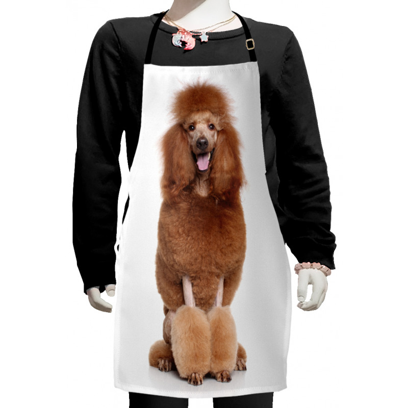 Funny Dog Sitting Tongue Kids Apron