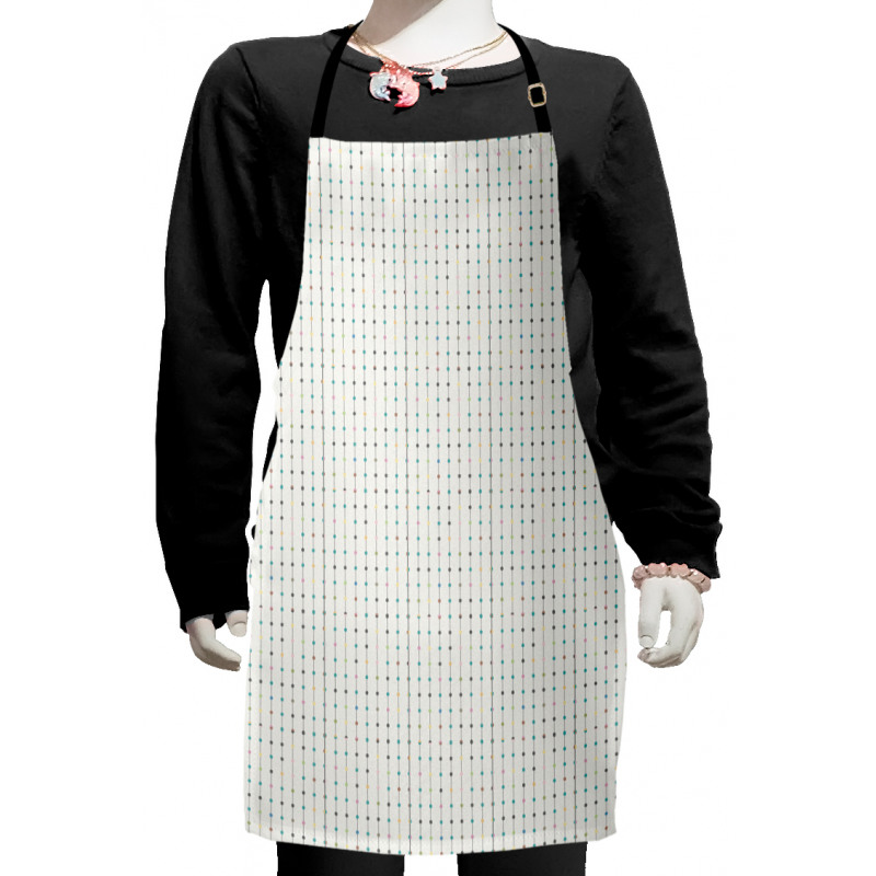 Nostalgic Squares on Lines Kids Apron