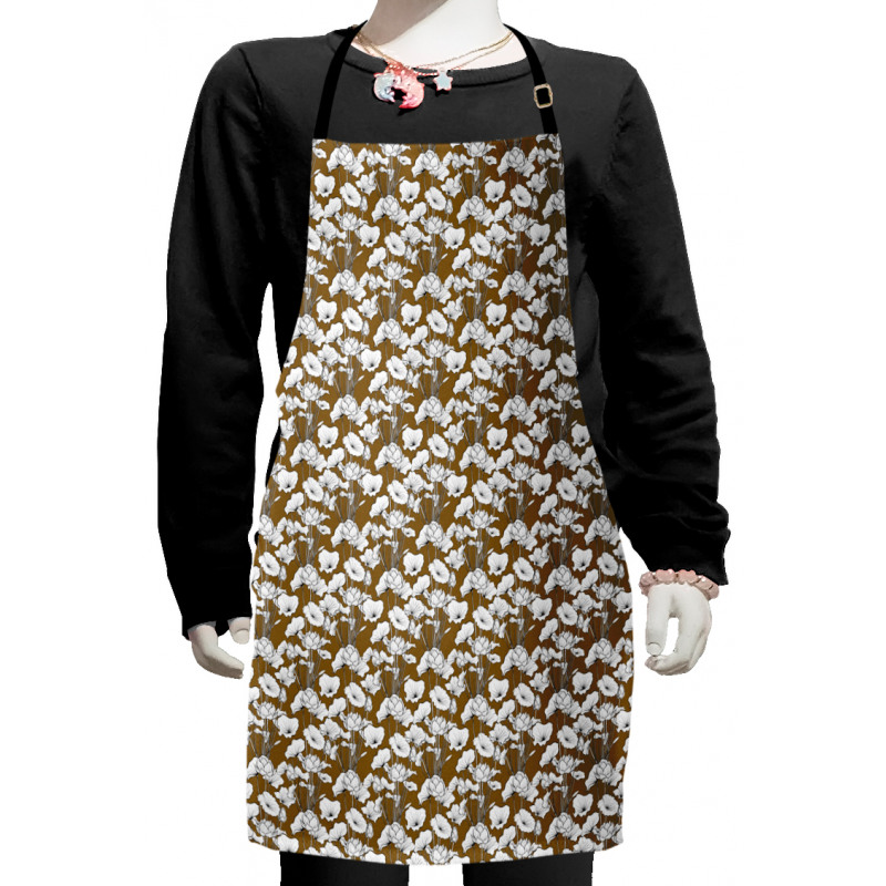 Vintage Monochrome Botany Kids Apron