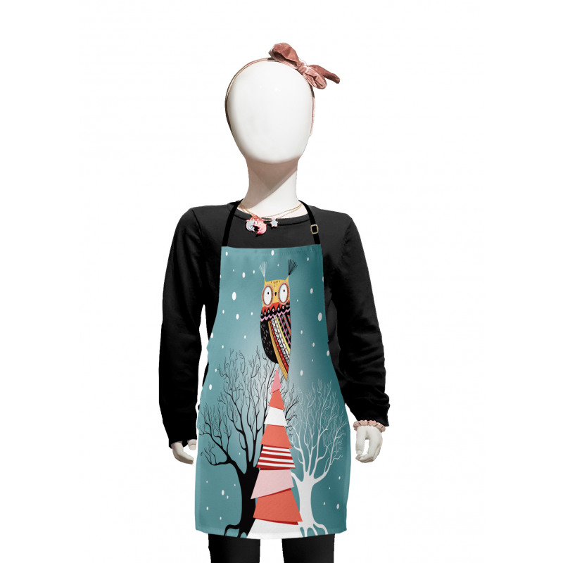 Owl Sitting on a Tree Kids Apron