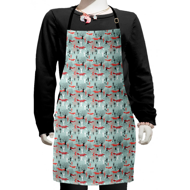 Birds and Foxes in the Woods Kids Apron