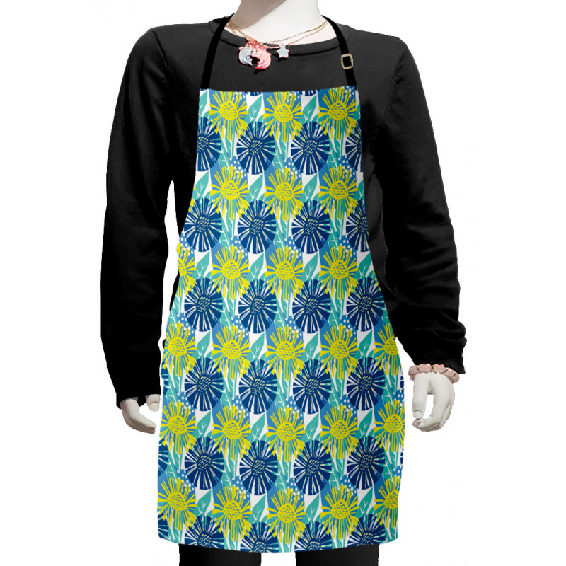 Paintbrush Streaks Doodling Kids Apron