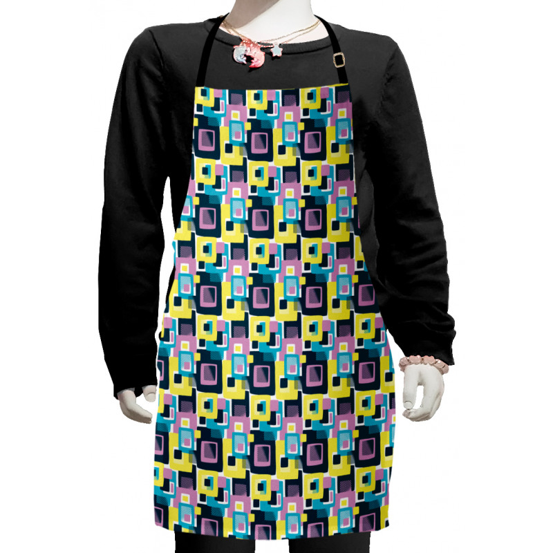 Digital Geometric Shapes Kids Apron