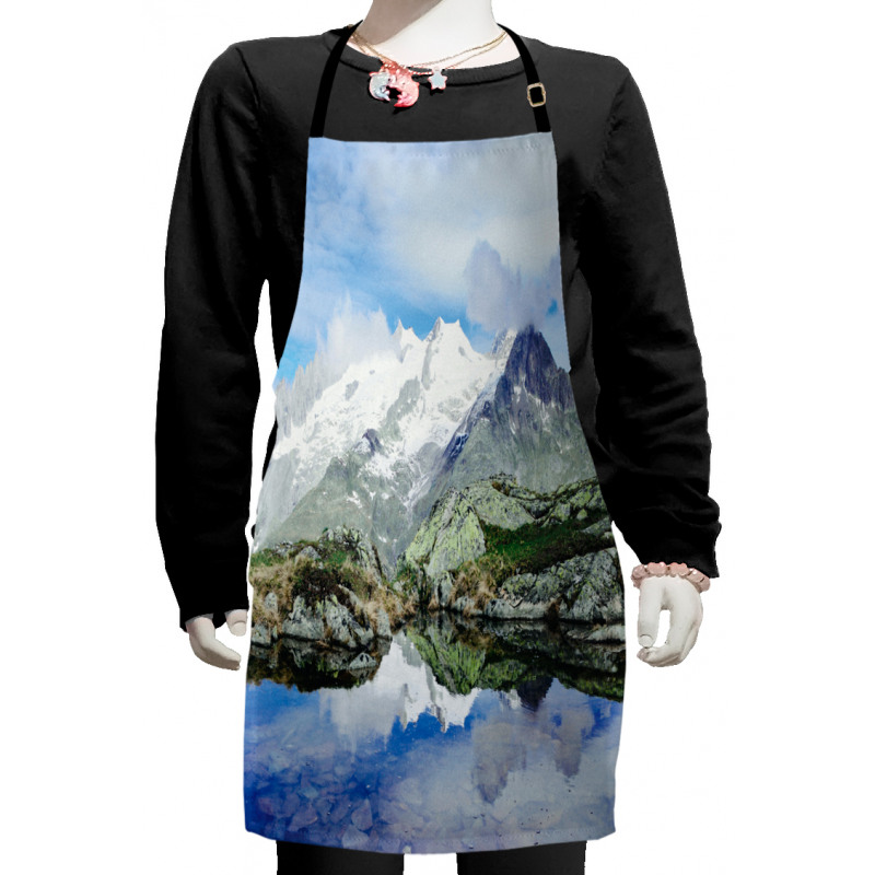 Mountain Lake in the Alps Kids Apron