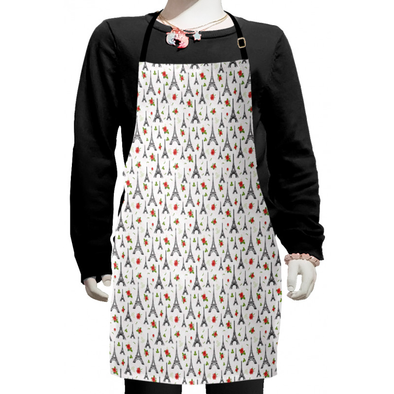 Parisian Rose Romance Kids Apron