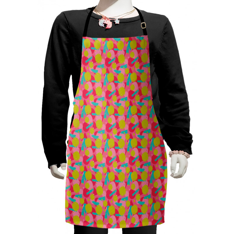 Grunge Rounds and Strokes Kids Apron