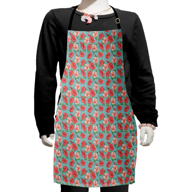 Tropic Flowers and Bubbles Kids Apron