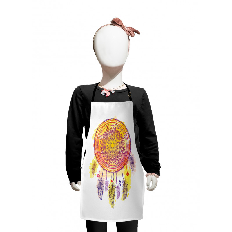 Watercolor Mandala Boho Art Kids Apron