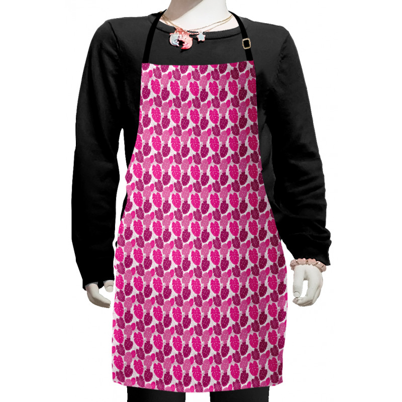 Pink Color Palette Leaves Kids Apron