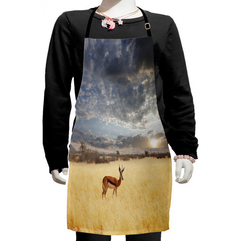 Antelope in Tranquil Nature Kids Apron