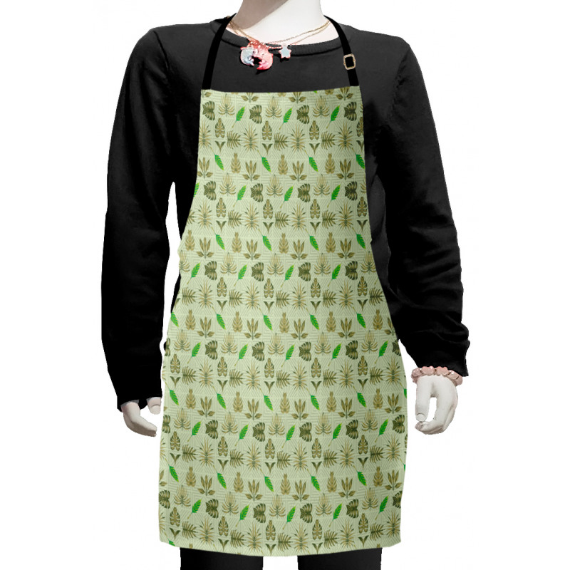 Asymmetric Tropical Leave Kids Apron