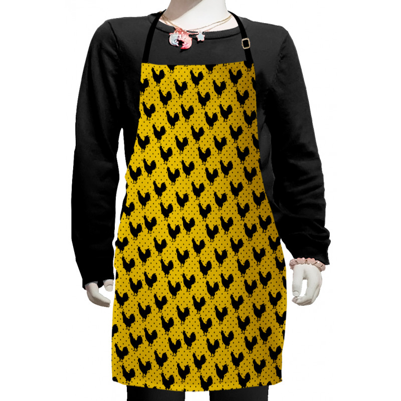 Silhouettes on Polka Dots Kids Apron