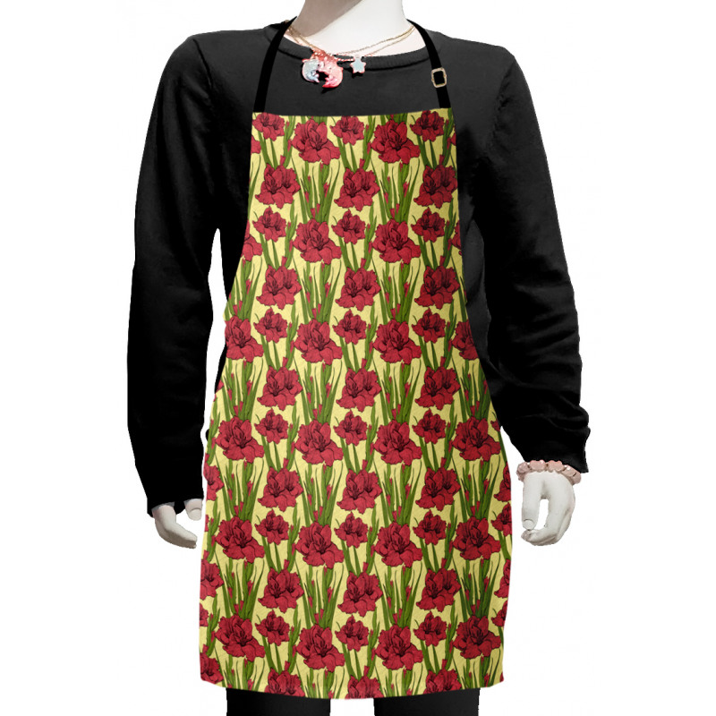 Gladiolus Pattern Kids Apron