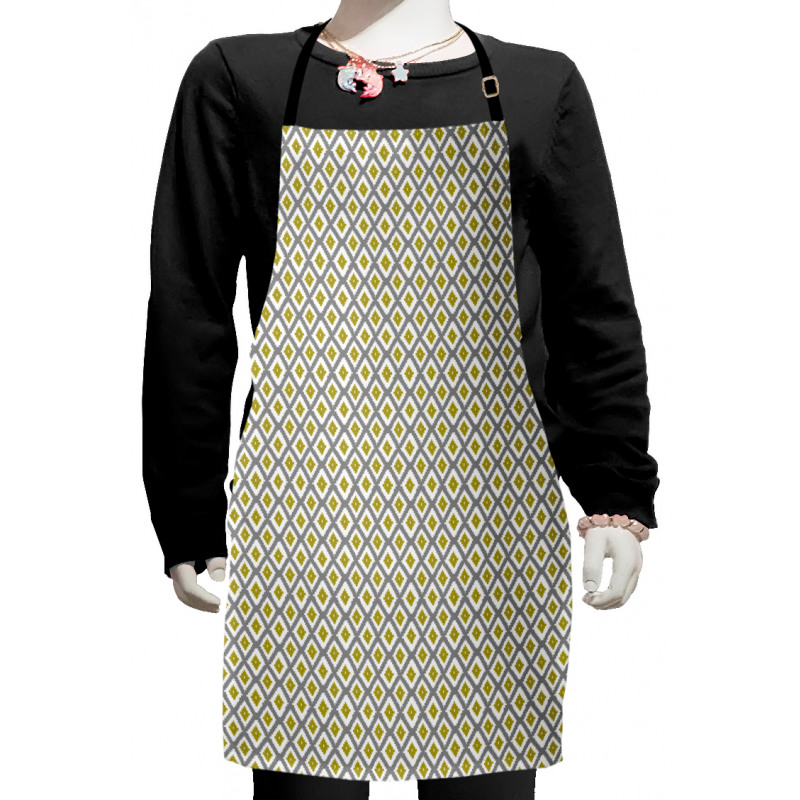 Bicolour Rhomb Check Art Kids Apron