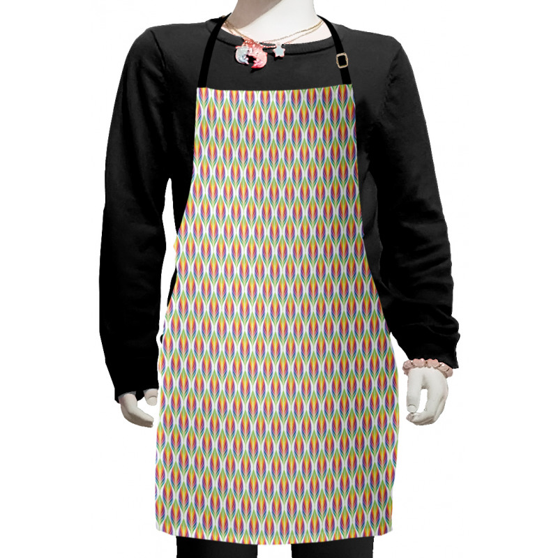 Rainbow Leaf Motifs Art Kids Apron