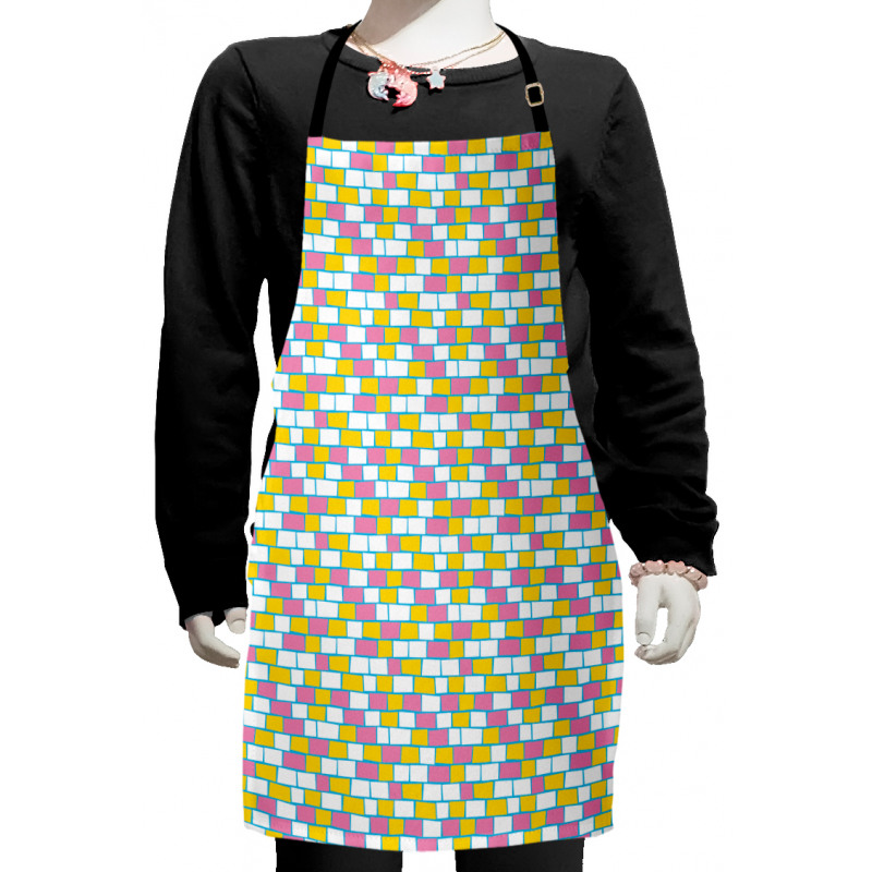 Cartoonish Brick Wall Kids Apron