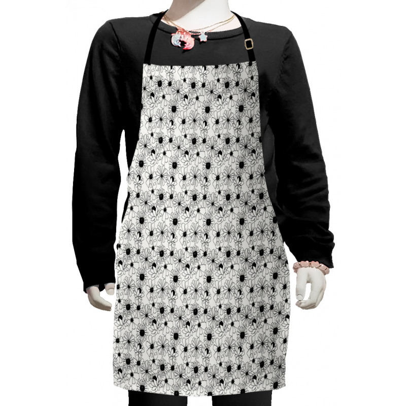 Abstract Outline Petals Art Kids Apron