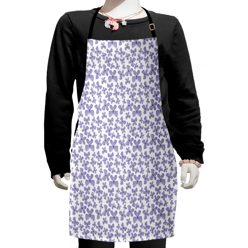 Monotone Delicate Insect Kids Apron