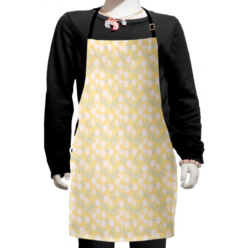 Outline Clove Flowers Kids Apron