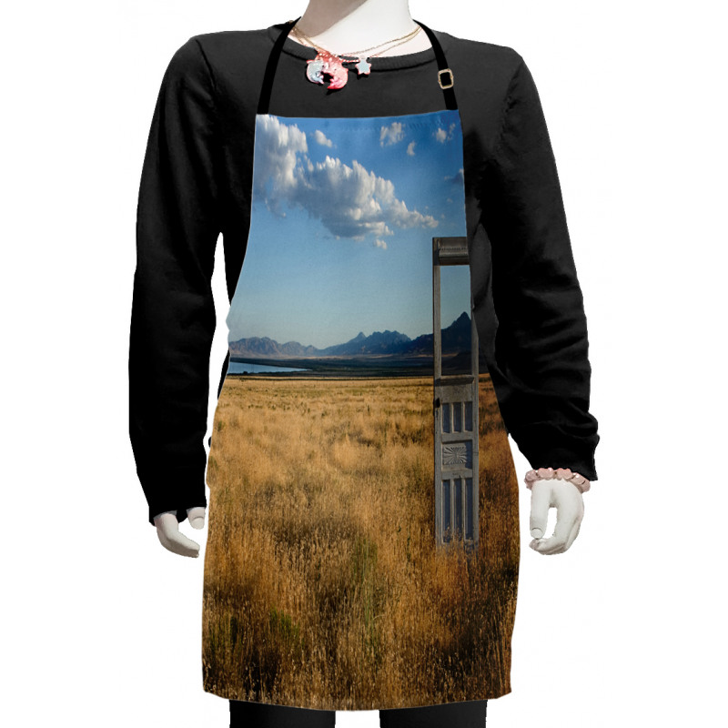 Field with Mountains Kids Apron