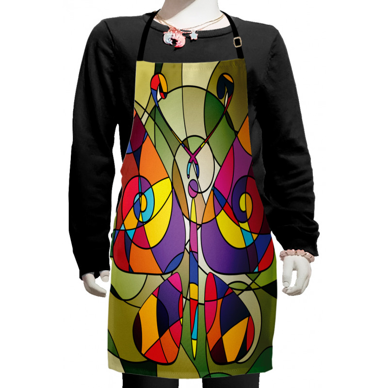 Abstract Butterfly Art Kids Apron