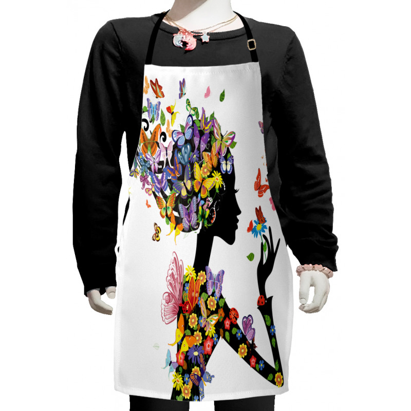 Flowers with Butterfly Kids Apron