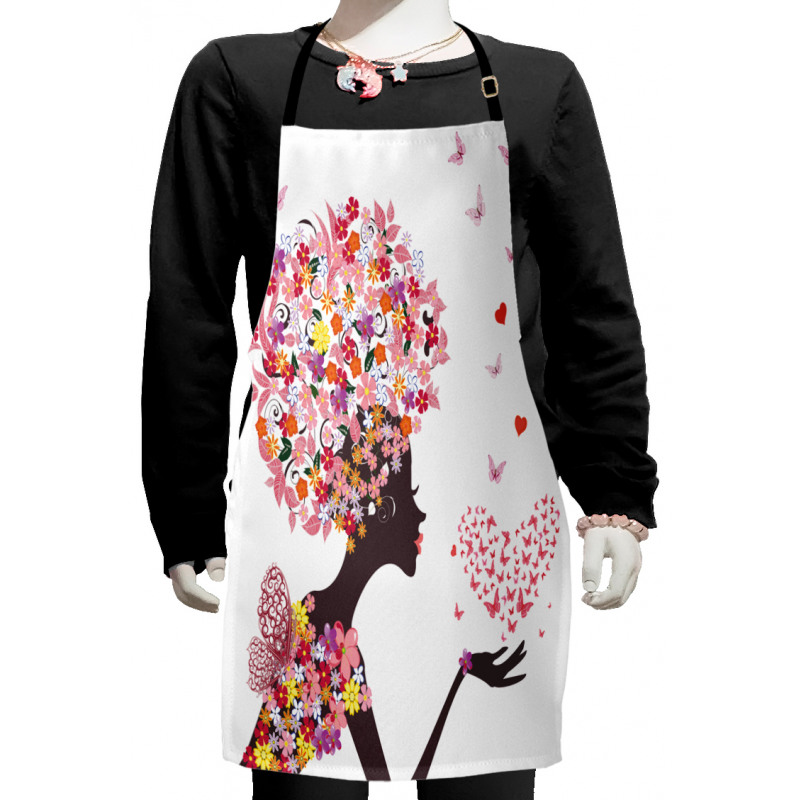 Butterflies Blossoms Kids Apron