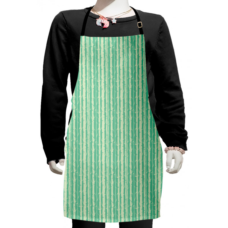 Soft Tone Tree Stems Pattern Kids Apron