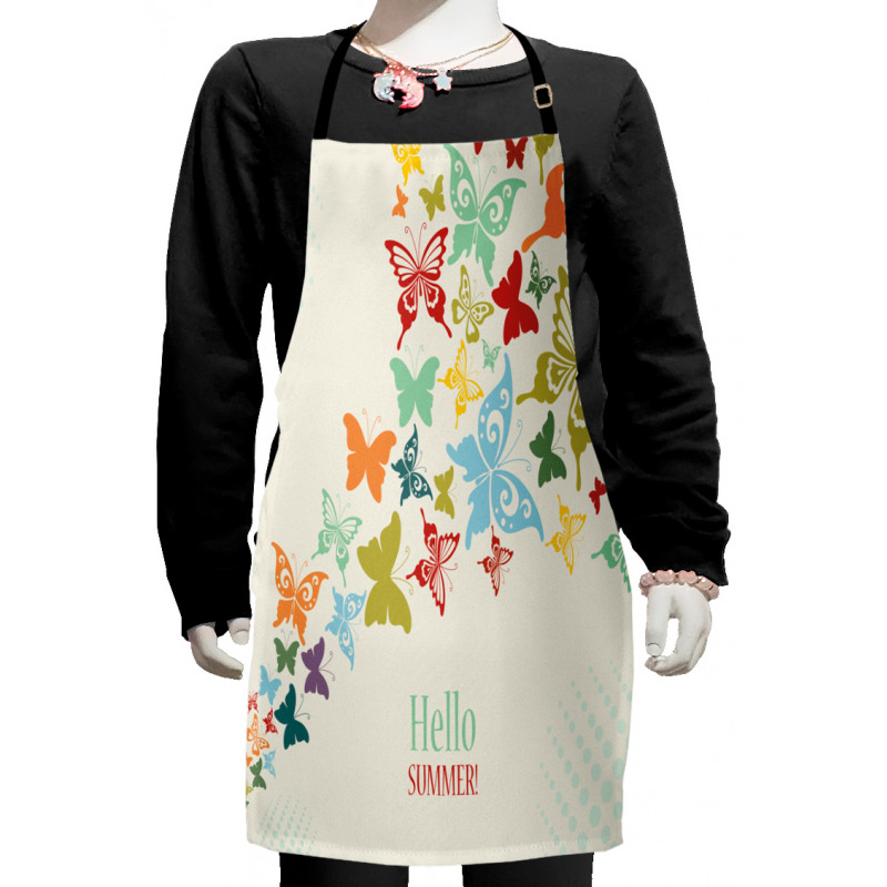 Butterfly Dots Timber Kids Apron