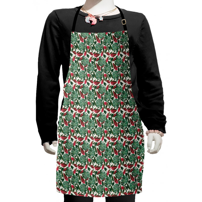 Various Leaves Illustration Kids Apron