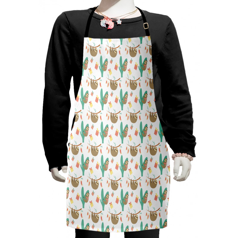 Sloths Holiday Socks Kids Apron