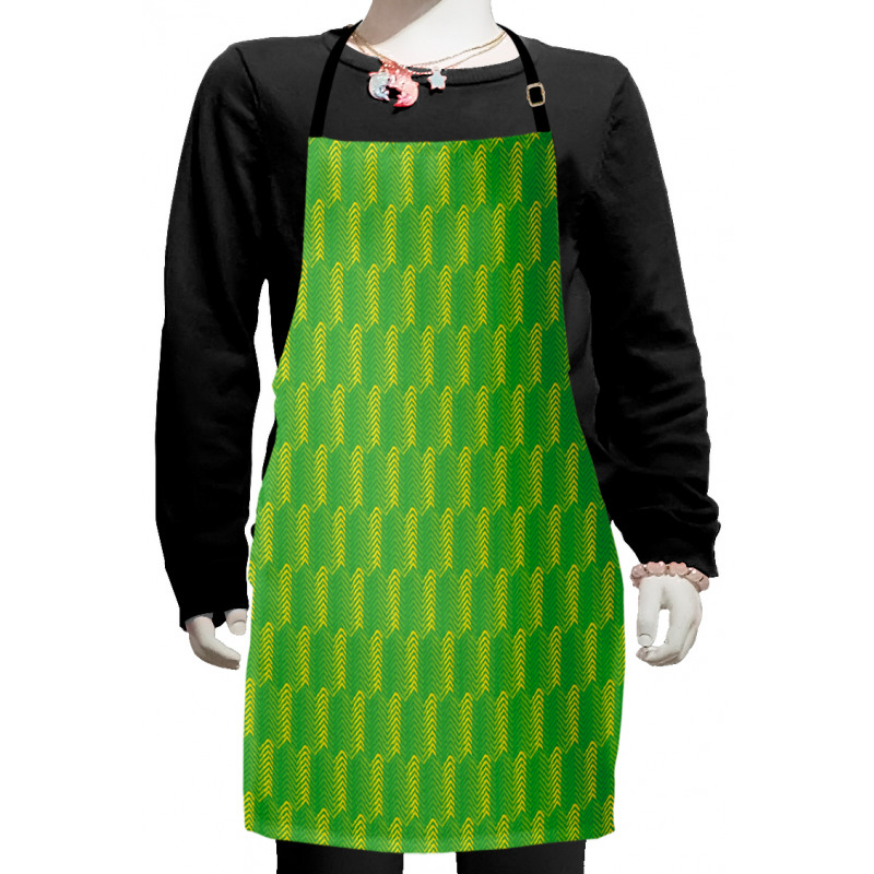 Design of Pine Tree Leaves Kids Apron